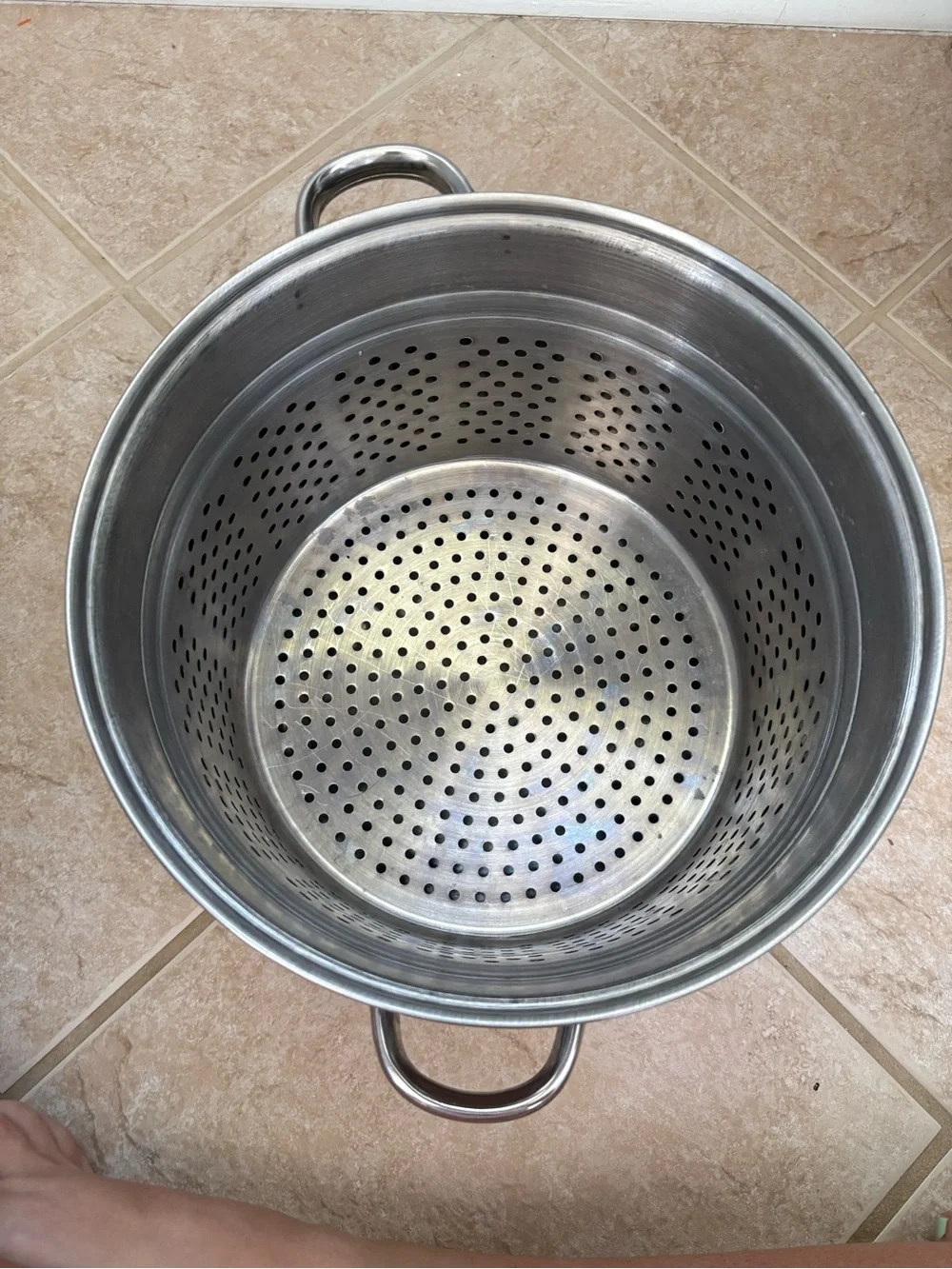 Metro Stainless Steel double boiler stock pot with steamer basket 5-6 quarts